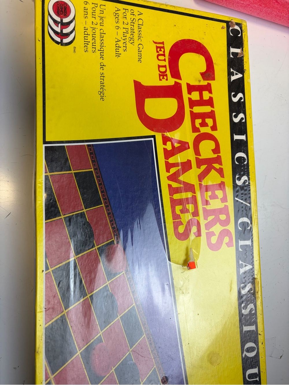 adidas Yellow Box with Red and Black Checkered Game Art